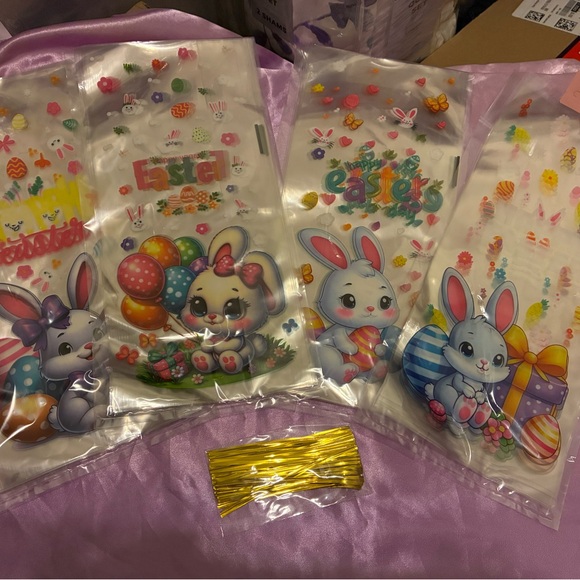 Lg Easte Bundle-Favor Bag (80) Lg Favor Bag (50) Door Cover-Basket Grass-Sticker - Picture 9 of 16